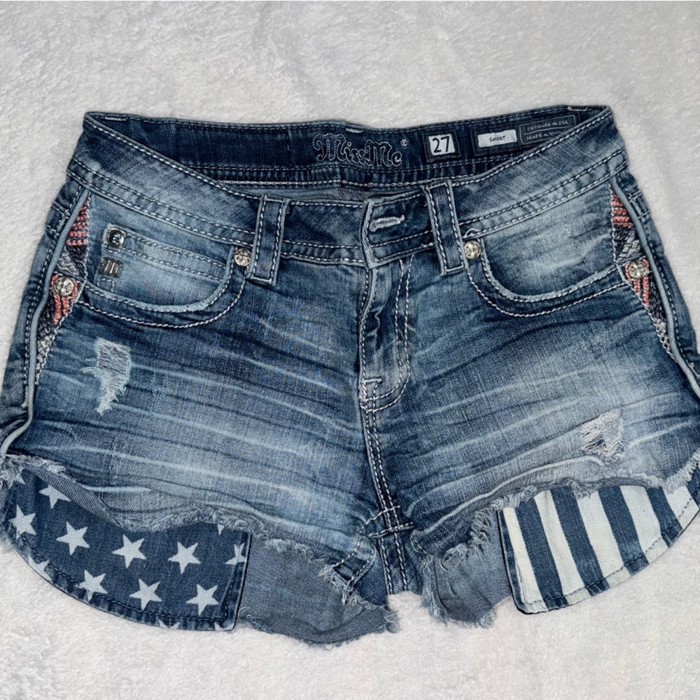 Miss Me American Flag Denim short